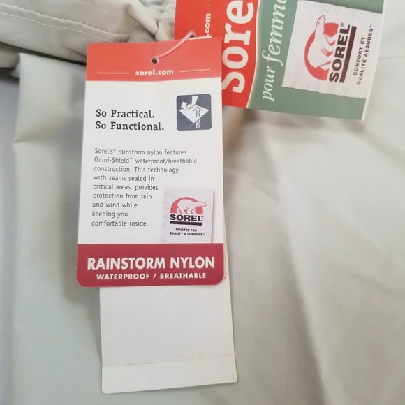 Sorel Omnishield Rainstorm Nylon Waterproof Pants Womens Size XL NWT - Picture 8 of 11